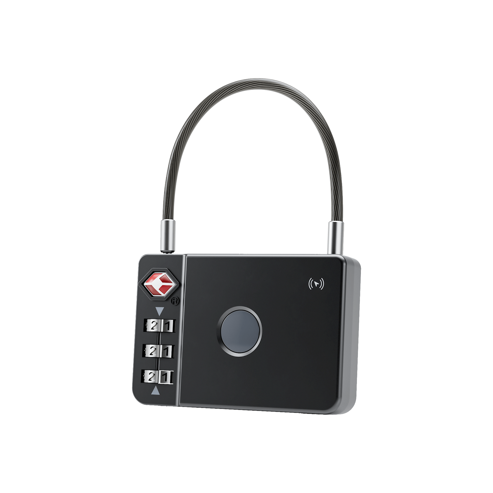 MiLock - TSA Certified Trackable Luggage Lock (Black) - MiLi