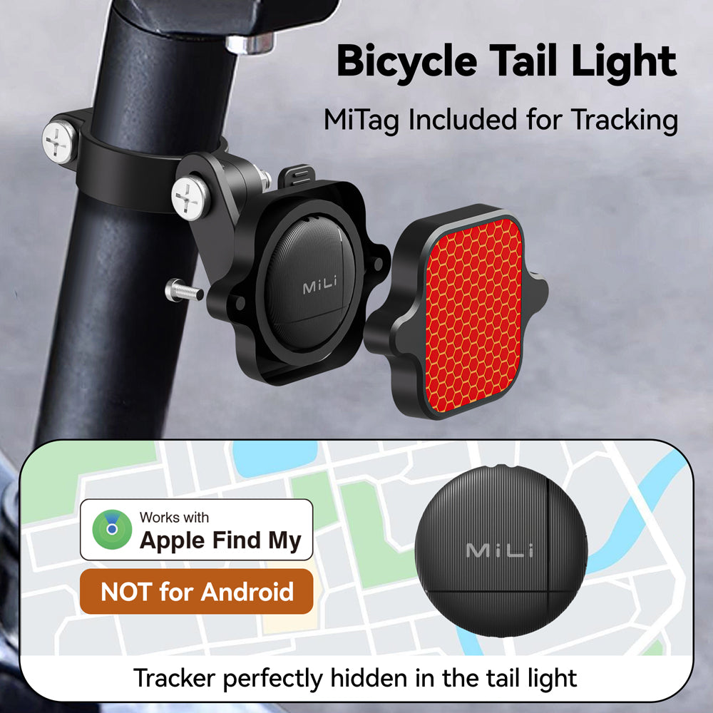 Apple Bicycle Tail Light With Apple airtag