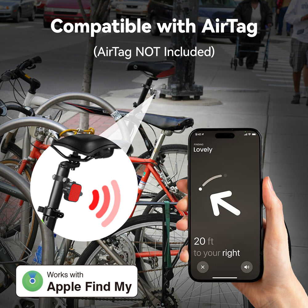 Apple Bicycle Tail Light With Apple airtag