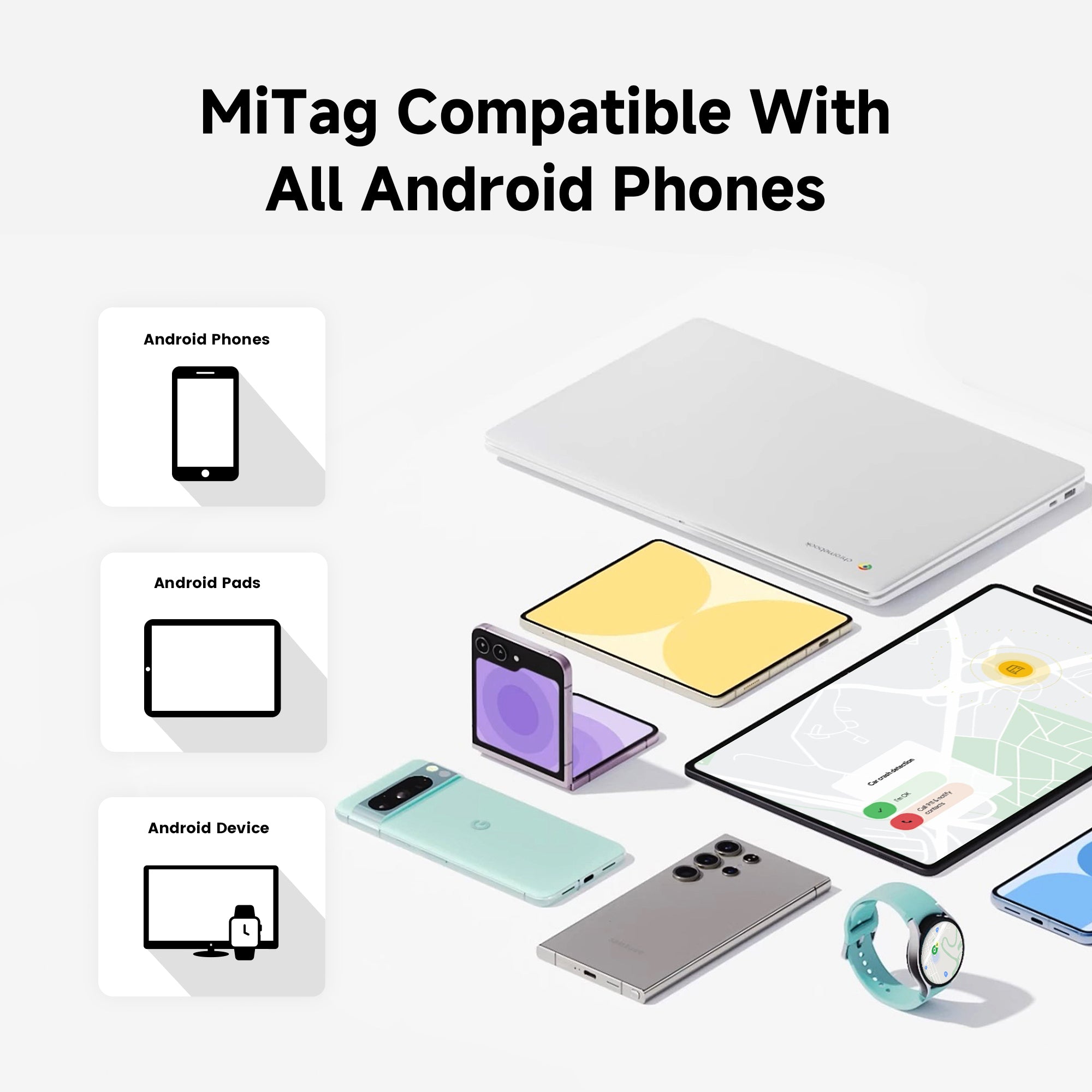 MiTag Go - Android Item Finder with Holder Case