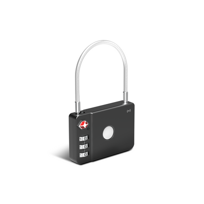 MiLock - TSA Certified Trackable Luggage Lock (Black) - 4 Pack