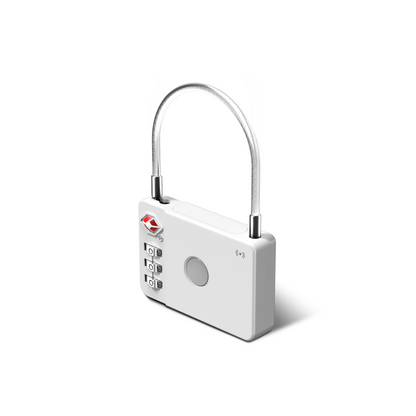 MiLock - TSA Certified Trackable Luggage Lock (White) - 2 Pack