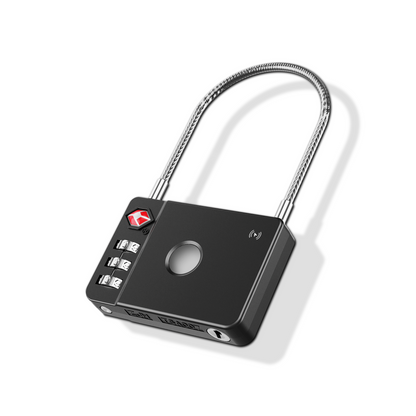 MiLock - TSA Certified Trackable Luggage Lock (Black) - 4 Pack