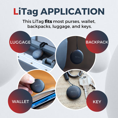 LiTag - Apple Licensed Item Finder with Lanyard Works with Apple Find My - MiLi