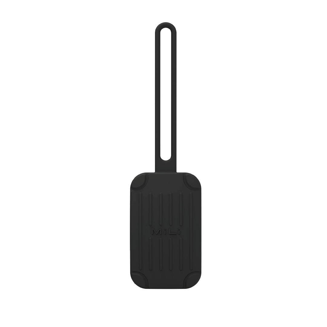 Luggage Tag - Trackable Suitcase Tag (Black) - MiLi