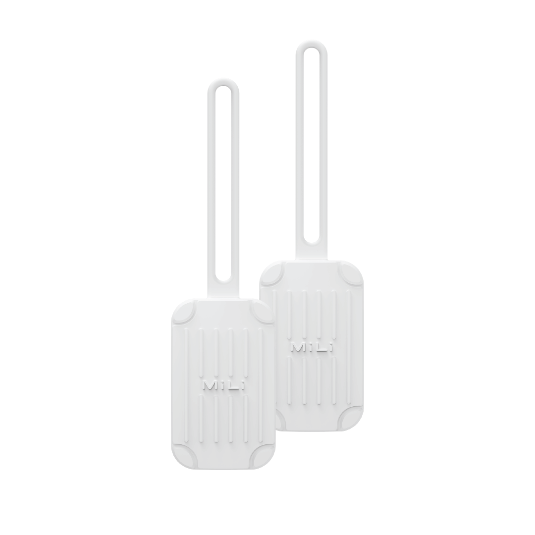 Luggage Tag - Trackable Suitcase Tag (White) - 2 Pack