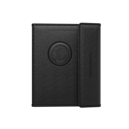 MiBook - MiTag Trackable Travel Passport Wallet (Black)