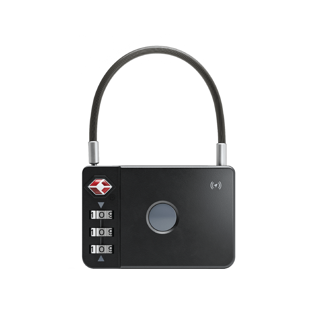 MiLock - TSA Certified Trackable Luggage Lock (Black) - MiLi