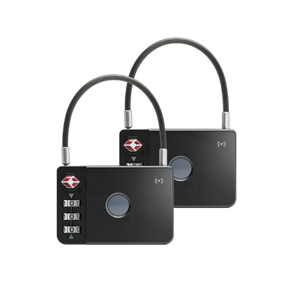 MiLock - TSA Certified Trackable Luggage Lock (Black) - 2 Pack - MiLi