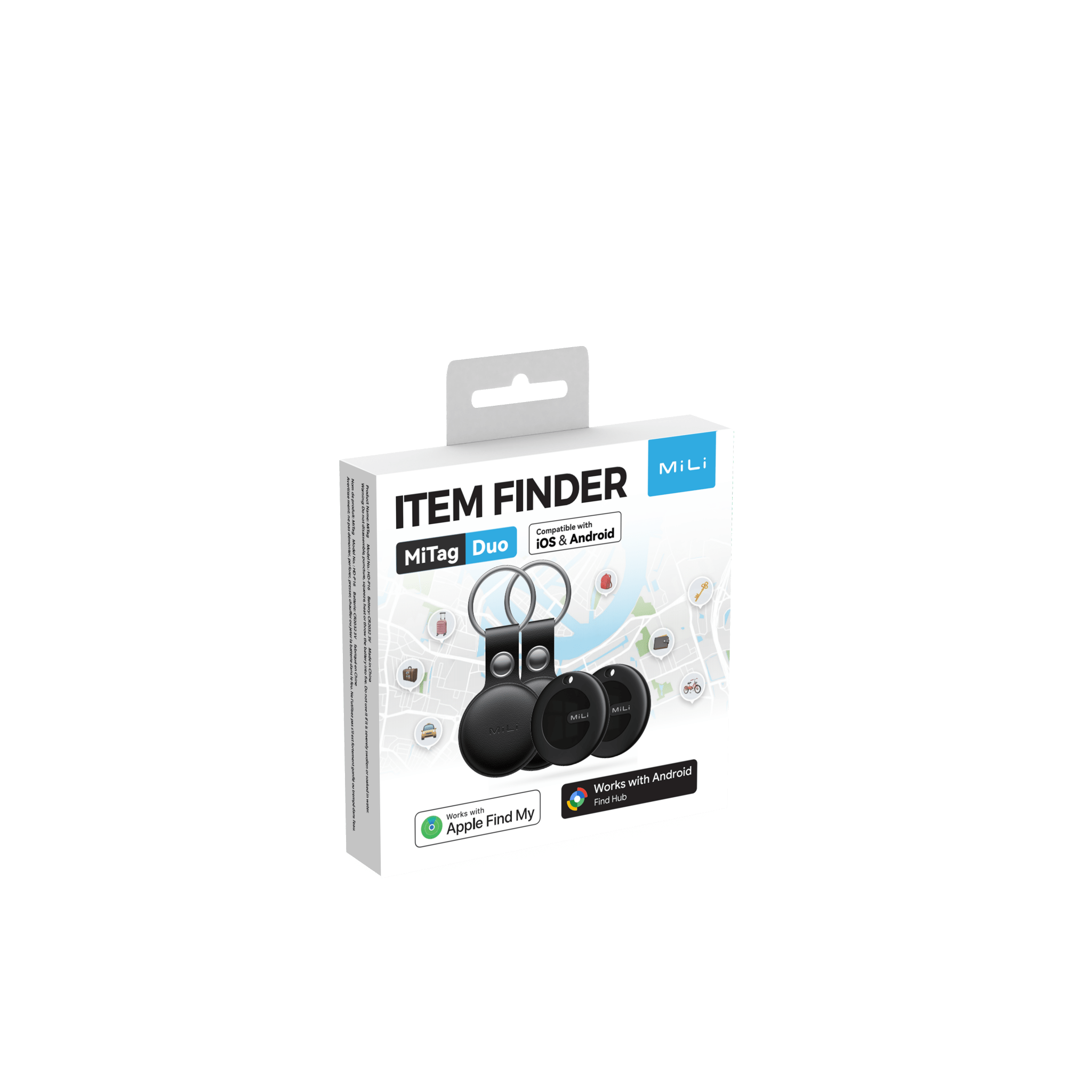 MiTag Duo - Item Finder iOS or Android Compatible（2 pcs） - MiLi