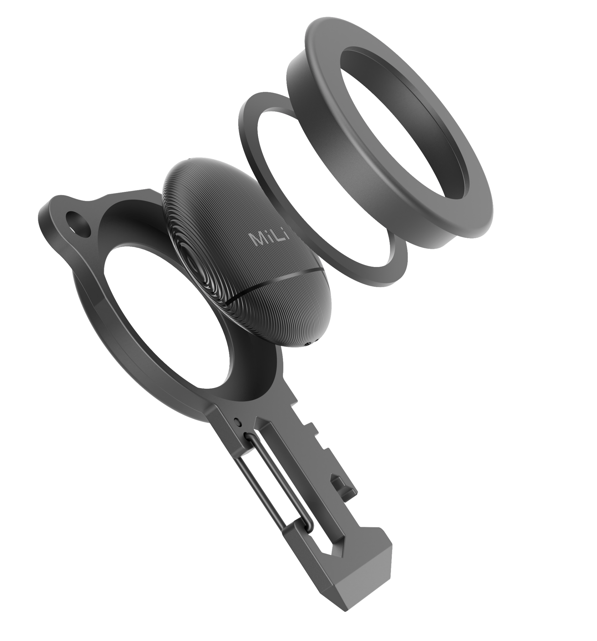 Multi - Functional Keychain - Built - in LiTag Duo Tracker - MiLi