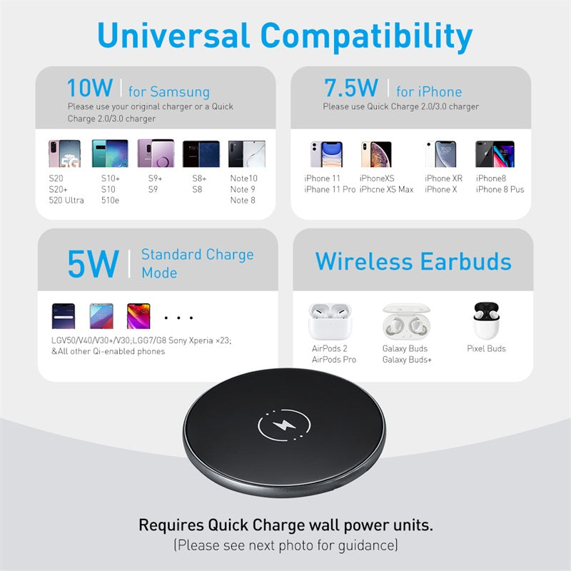 MiLi Mag-Air Charger --- 2021 Best Charger, Metal Texture and High Quality, iPhone/Samsung 20W Wireless Charging, Support all Phones with Wireless Charging Function