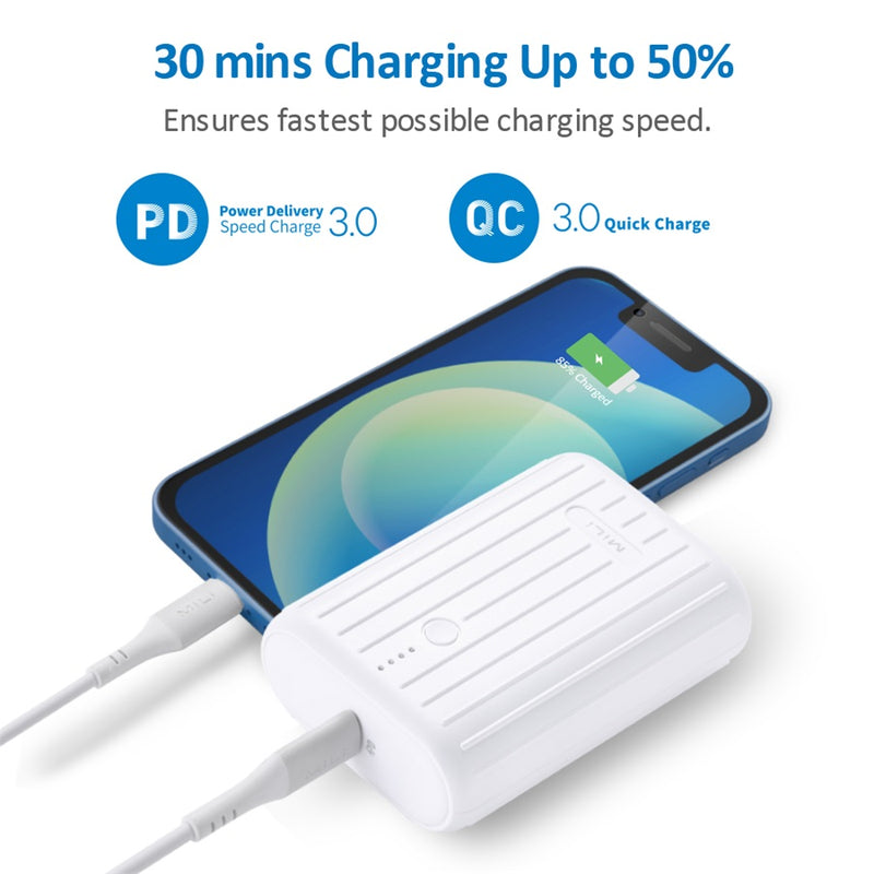MiLi Power Stone 9600 mAh Power Bank, The World's First 2 Years Warranty PowerBank , Pocket Size with Fast Charging Technology